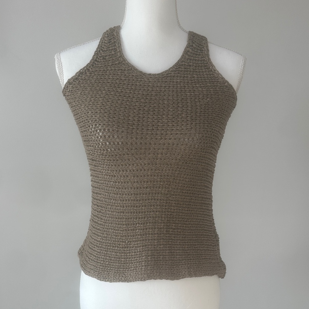 Vince Taupe Knit Tank Top